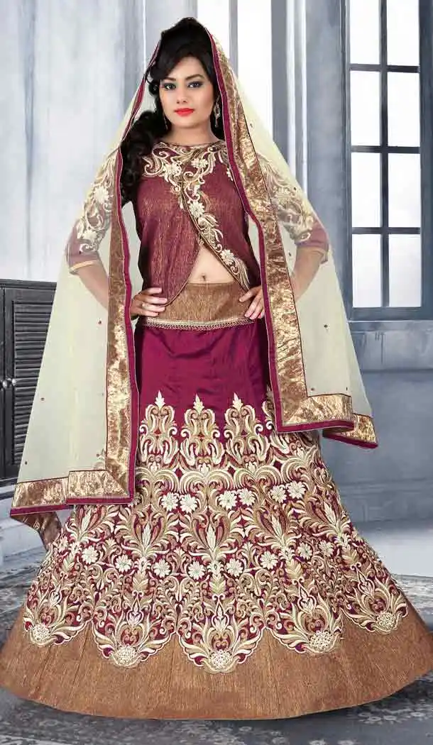 Magenta Color Silk Circular Style Designer Lehenga Choli | FH525679530