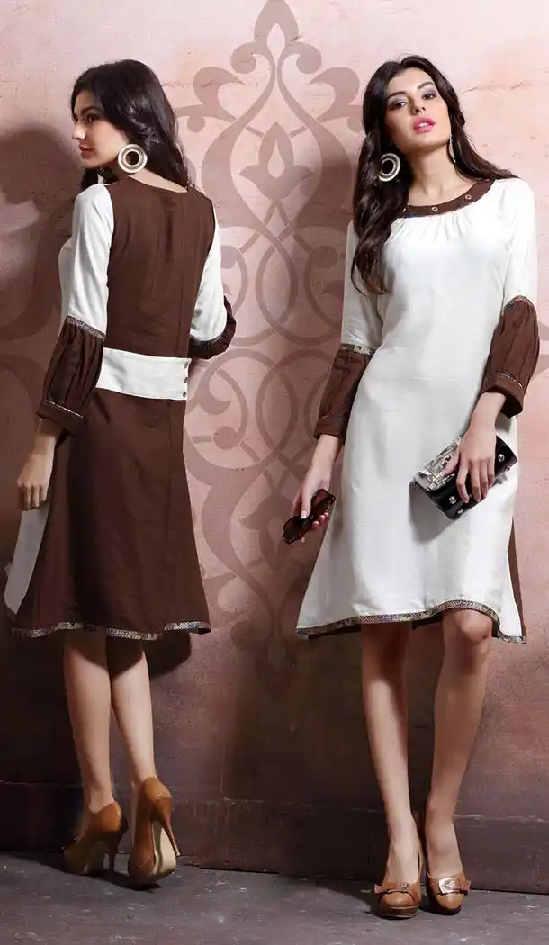 Party Wear Straight Cotton Readymade Tops in White Color | FH525779546