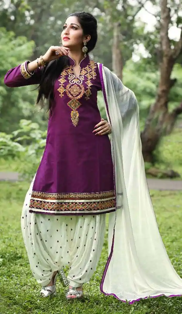 Fuchsia Color Cotton Straight Cut Punjabi Patiyala Suit | FH527679751