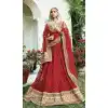 Red Color Net Circular Style Bridal Designer Lehenga Choli | FH529079977