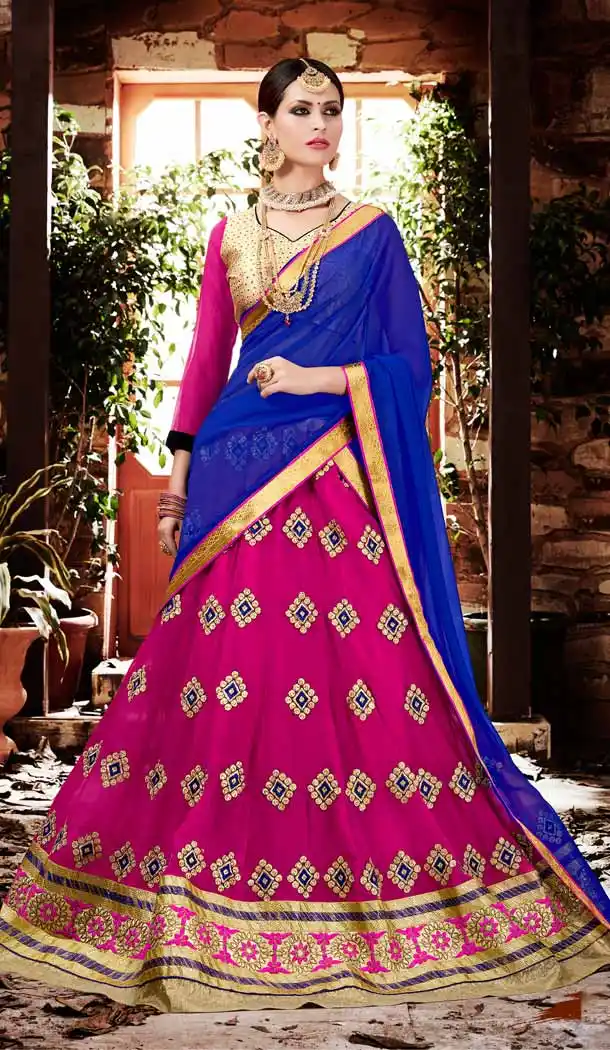 Pink Color Georgette Circular Style Occasional Wear Lehenga Choli | FH529780049