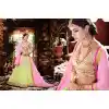 Mint Green Color Georgette Circular Style Occasional Wear Lehenga Choli | FH529780051
