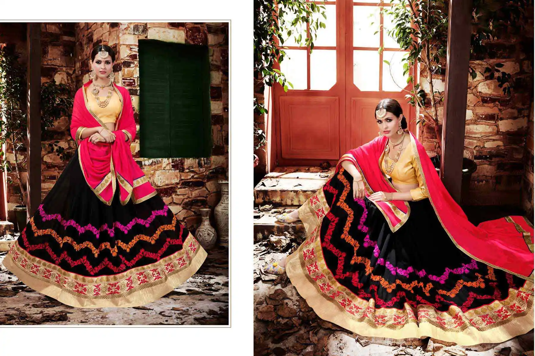 Black Color Georgette Circular Style Occasional Wear Lehenga Choli | FH529780052