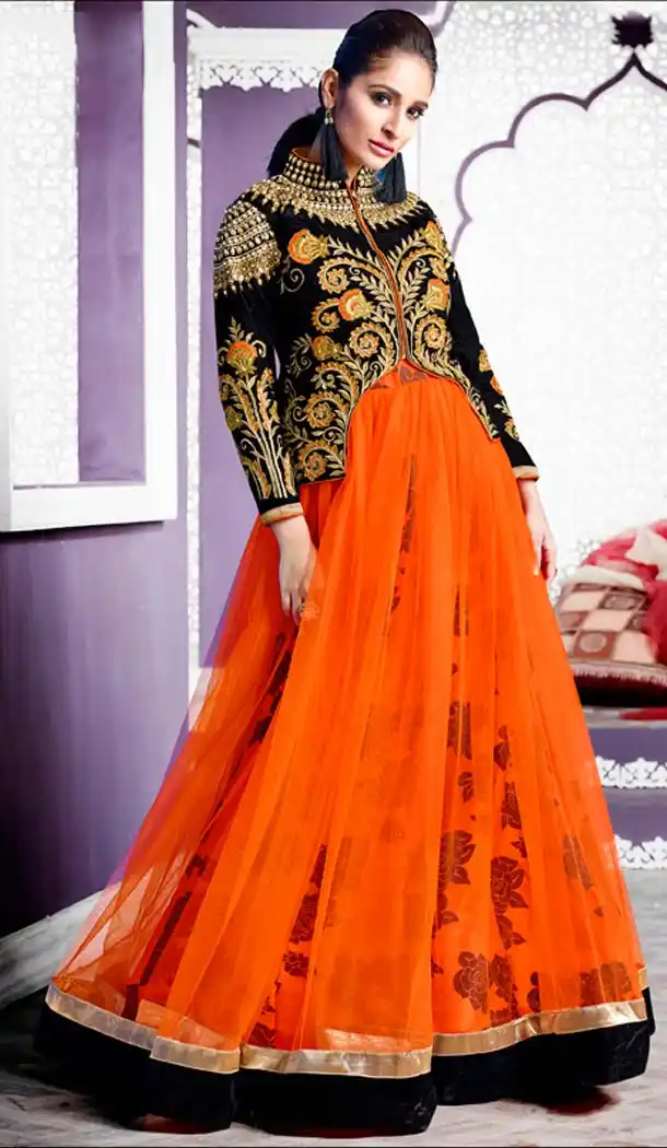 Net Designer Wear Lehenga Suits in Black Color | FH530980206