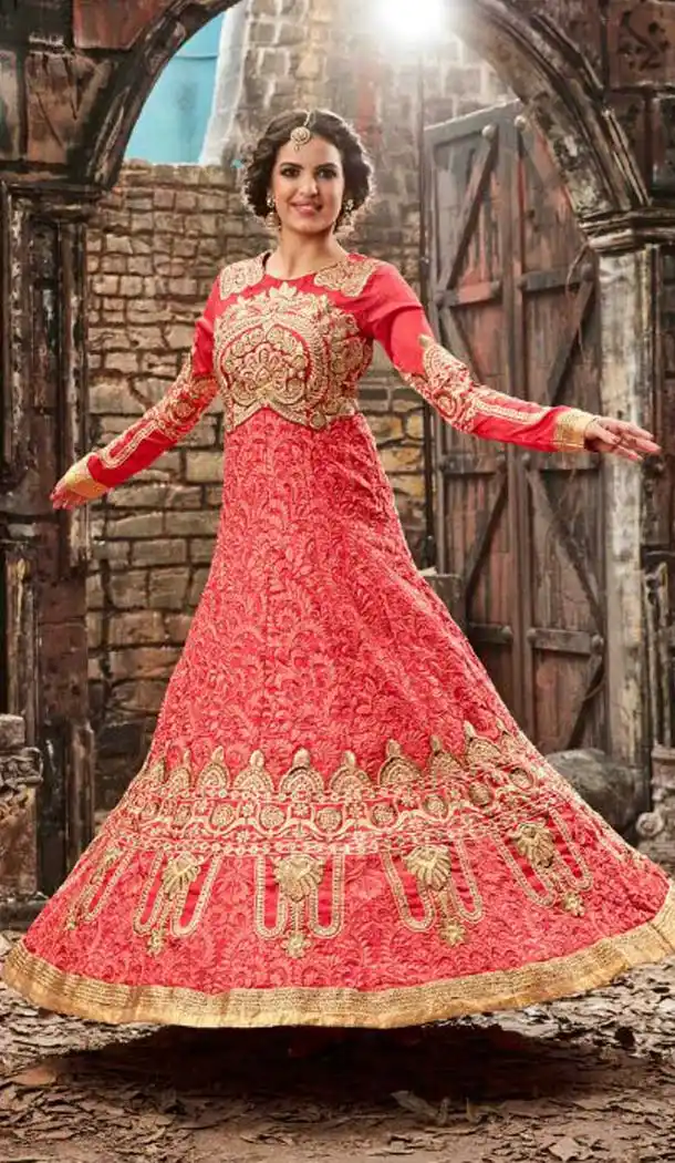 Pakistani Designer Wear Suit in Pure Silk Fabric and Crimson Color | FH532080397