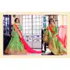 Embroidery Traditional Wear Lehenga Choli in Net and Parrot Green Color | FH531780368