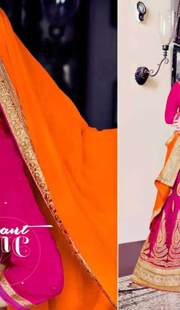 Embroidery Traditional Wear Lehenga Choli in Net and Deep Pink Color | FH531780372