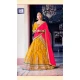 Embroidery Traditional Wear Lehenga Choli in Net and Yellow Color | FH531780373