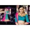 Embroidery Traditional Wear Lehenga Choli in Net and Aqua Blue Color | FH531780374