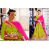 A Line Style Parrot Green Color Net Traditional Wear Lehenga Choli | FH531880379