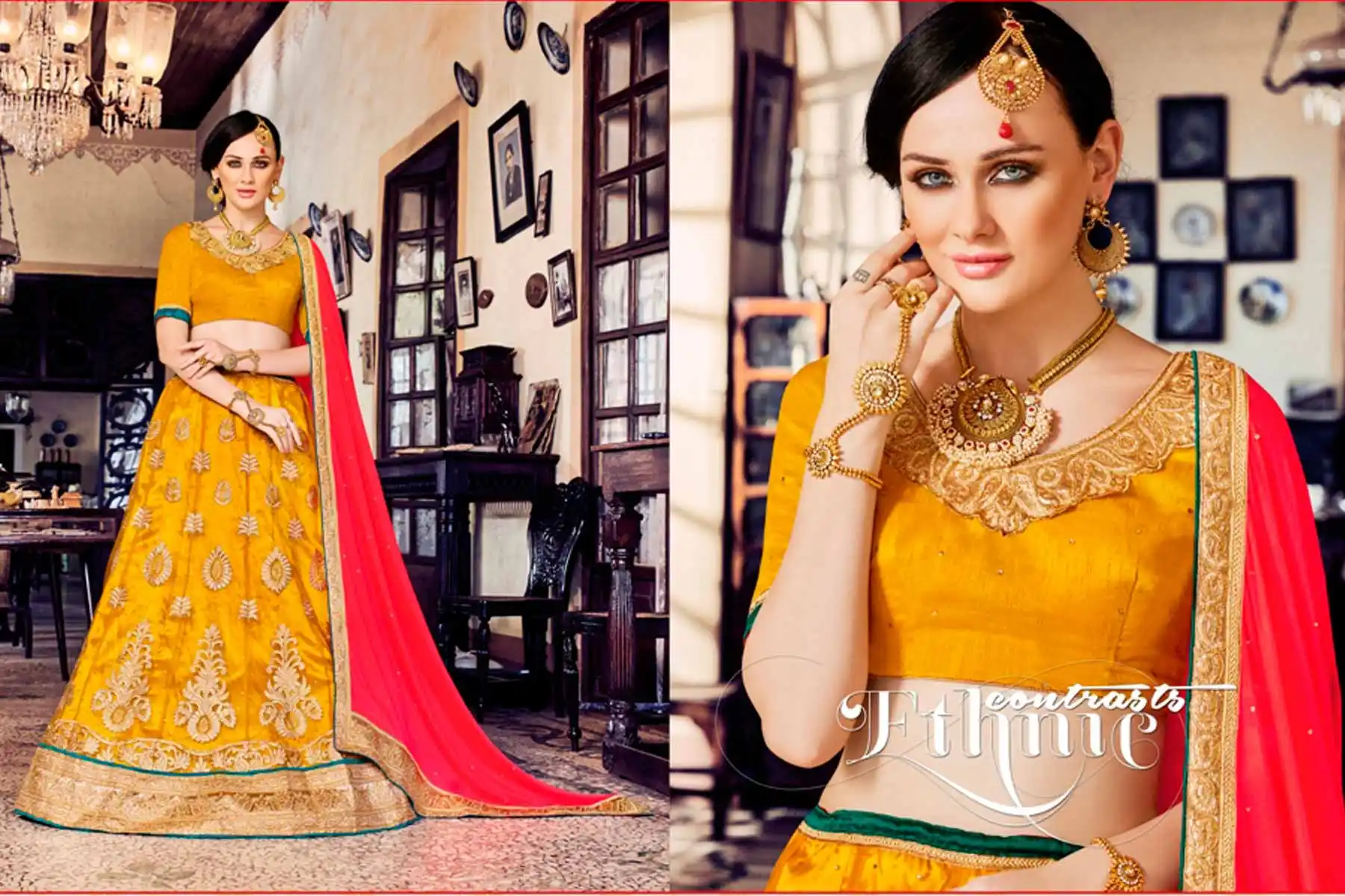 A Line Style Butter Scotch Color Net Traditional Wear Lehenga Choli | FH531880381