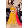 A Line Style Butter Scotch Color Net Traditional Wear Lehenga Choli | FH531880381