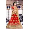 A Line Style Red Color Net Traditional Wear Lehenga Choli | FH531880383