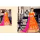 A Line Style Orange Color Net Traditional Wear Lehenga Choli | FH531880388