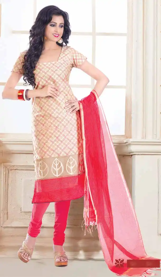 Up to 54 Size Plus size Readymade Salwar Kameez in Beige Pink Color and Chanderi Silk | FH10701823