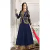 Blue Color Silk Anarkali Style Party Wear Churidar Suit | FH536280831