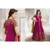 Deep Pink Color Silk Anarkali Style Party Wear Churidar Suit | FH536280834