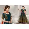 Navy Blue Color Silk Anarkali Style Party Wear Churidar Suit | FH536280835