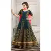 Navy Blue Color Silk Anarkali Style Party Wear Churidar Suit | FH536280835