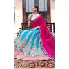 Circular Style Orange Color Net Crystals Stones Work Lehenga Choli | FH536880923
