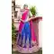 Circular Style Deep Blue Color Net Crystals Stones Work Lehenga Choli | FH536880930