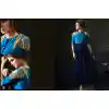 Aqua Blue Color Georgette Anarkali Style Churidar Kameez | FH539081143