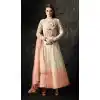 Cream Color Georgette,Net Anarkali Style Churidar Kameez | FH539081144