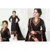 Black Color Georgette Straight Cut Evening Wear Chudidar Kameez | FH540181239