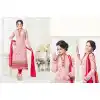 Mistyrose Color Georgette Straight Cut Evening Wear Chudidar Kameez | FH540181240