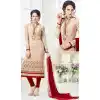 Off White Color Georgette Straight Cut Evening Wear Chudidar Kameez | FH540181242