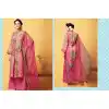 Salmon Color Chiffon Printed Evening Wear Palazzo Pant Dress | FH540381256