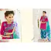 Deep Pink Color Cotton Straight Cut Casual Wear Punjabi Patiyala Dress | FH542081414
