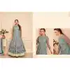 Dove Color Net Long Anarkali Style Pakistani Salwar Kameez | FH542681464