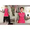Deep Pink Color Cotton Straight Cut Daily Wear Punjabi Patiyala Dresses | FH543681596