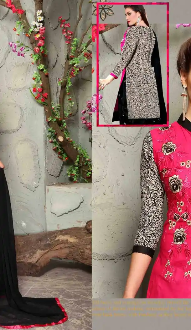 Deep Pink Color Cotton Straight Cut Daily Wear Punjabi Patiyala Dresses | FH543681596