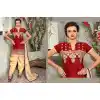 Red Color Cotton Straight Cut Daily Wear Punjabi Patiyala Dresses | FH543681598