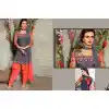 Grey Color Cotton Straight Cut Daily Wear Punjabi Patiyala Dresses | FH543681600