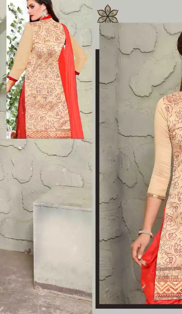 Beige Color Cotton Straight Cut Daily Wear Punjabi Patiyala Dresses | FH543681604