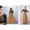 A-line Style Georgette Tan Brown Color Party Wear Readymade Kurtis | FH543781608