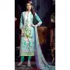 White Color Cotton Straight Cut Geometric Print Salwar Kameez | FH544181654