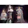 Slate Grey Color Cotton Straight Cut Geometric Print Salwar Kameez | FH544181655