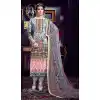 Slate Grey Color Cotton Straight Cut Geometric Print Salwar Kameez | FH544181655