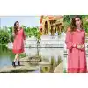 Salmon Color Georgette A-line Indo Western Style Tunic Top | FH545081726