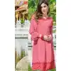 Salmon Color Georgette A-line Indo Western Style Tunic Top | FH545081726