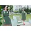 Bottle Green Color Georgette A-line Indo Western Style Tunic Top | FH545081736