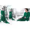Bollywood Actress Ayesha Takia Achkan Style Salwar Kameez in Bottle Green | FH545181747