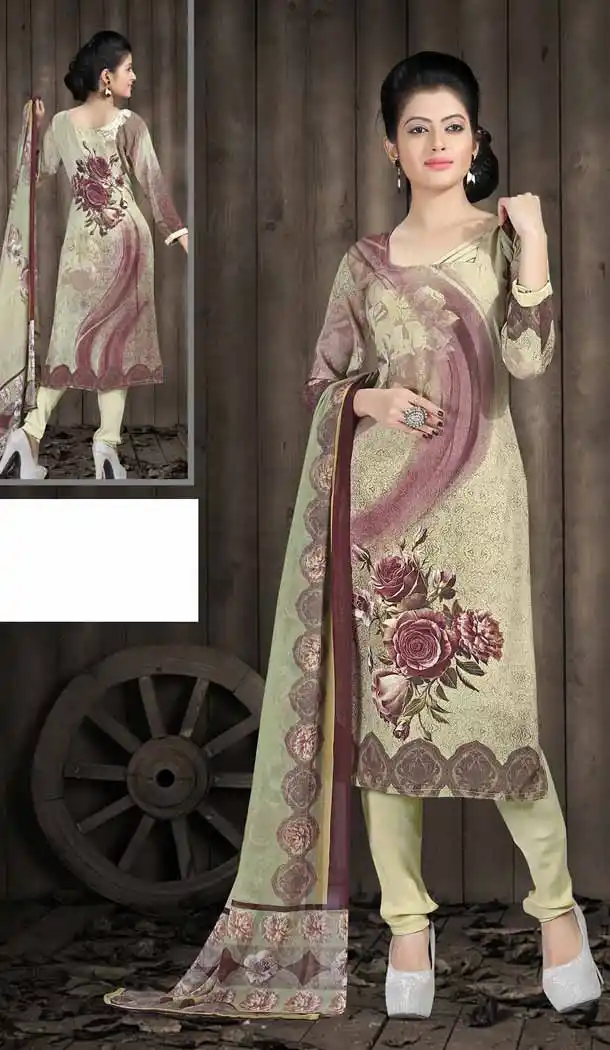 Geometric Print Crepe Silk French Beige Color Straight Cut Casual Narrow Pants Dresses | FH546081833