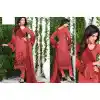 Geometric Print Crepe Silk Maroon Color Straight Cut Casual Churidar Dresses | FH546081836