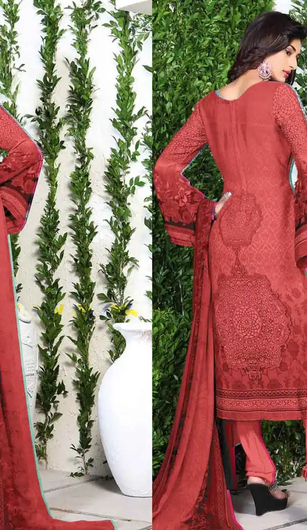 Geometric Print Crepe Silk Maroon Color Straight Cut Casual Churidar Dresses | FH546081836