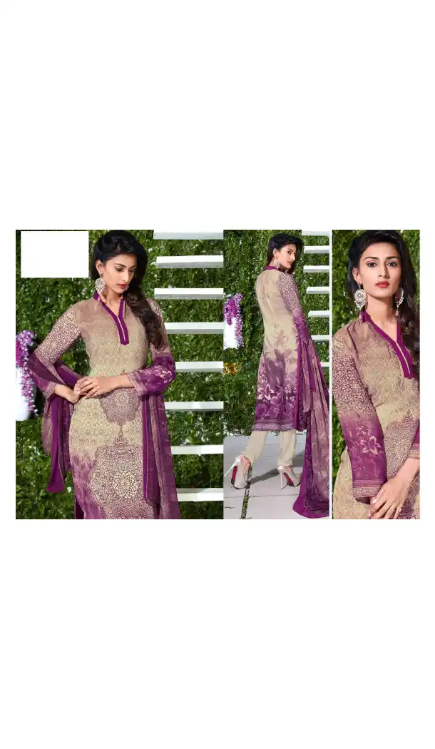 Geometric Print Crepe Silk Dove Color Straight Cut Casual Churidar Dresses | FH546081837